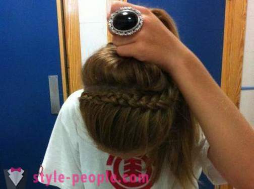 Beautiful hairstyle with braiding. Hairstyles with braided hair in the middle