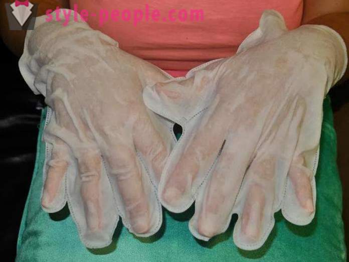 Hand mask at home. Hand care
