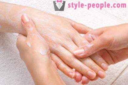 Hand mask at home. Hand care
