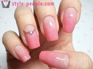 Wedding manicure on short and long nails