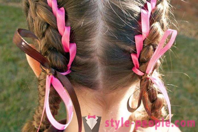 How to weave the ribbon in a braid? Weave braids with ribbon - diagram, photo
