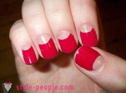 How to make a beautiful manicure at home. How to make moon manicure at home