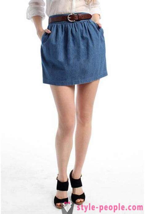 From what to wear denim skirt?