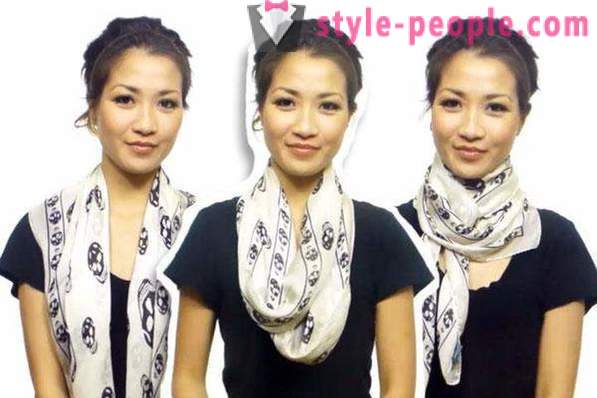 Several ways to nicely tie a scarf