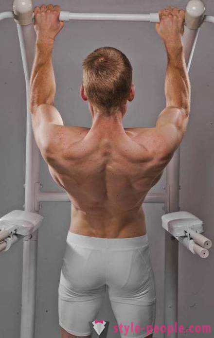 Which muscles are working when pulling on the bar?